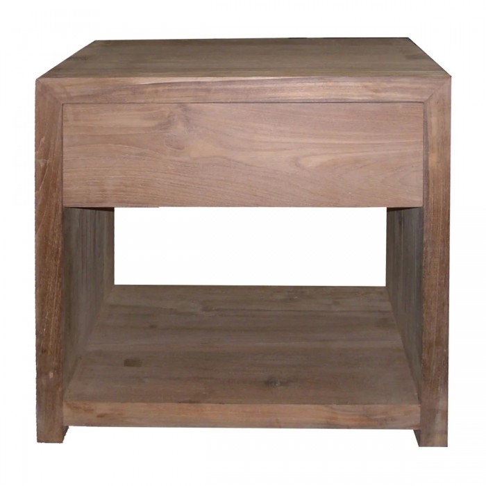 Teak Azur Bedside Table - 1 Drawer – 50cm