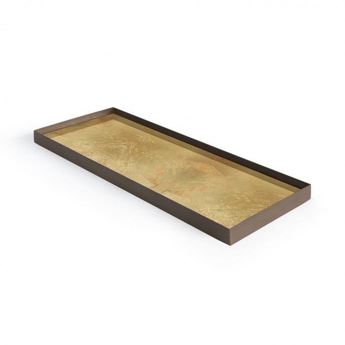 Ethnicraft Gold Leaf Glass Valet Tray W46/D18/H3cm – Gold Leaf-20388