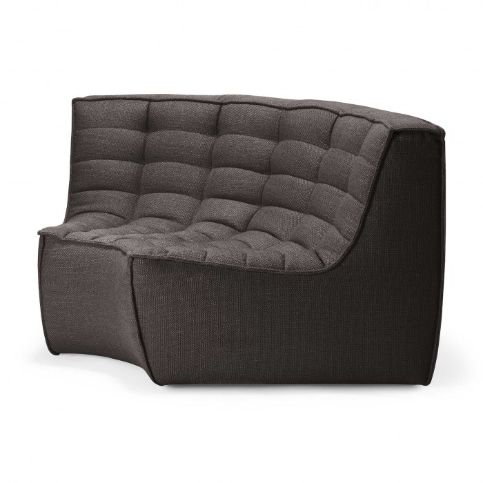 Ethnicraft N701 sofa - round corner - dark grey