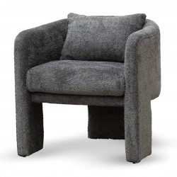 Alfred Fabric Armchair – W70cm - Iron Grey