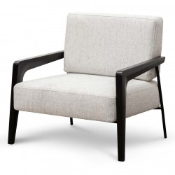 Belinda Fabric Lounge Chair – 85cm - Silver Grey
