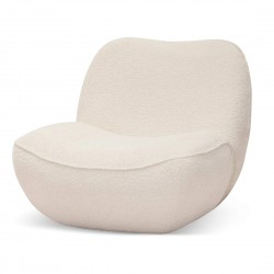 Jamie Lounge Chair - Ivory White Boucle – 81cm