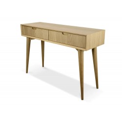 Shannon Scandinavian Wood Console Table with Drawers – 115cm