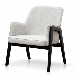 Thunder Fabric Lounge Chair – 71cm - Silver Grey