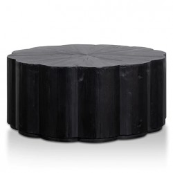 Verty Round Coffee Table – 100cm Dia - Full Black