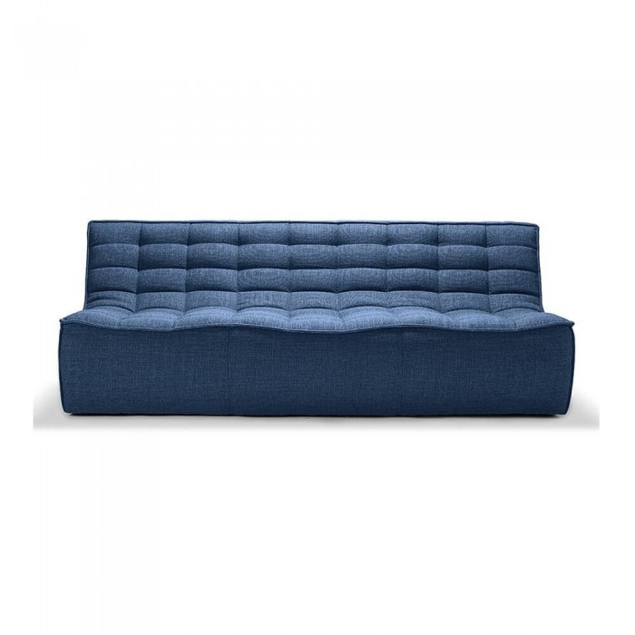 Ethnicraft N701 Sofa - 3 Seater – Blue W210/D91/H76cm - High Density PU Foam
