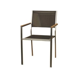 Teak Stripe III Outdoor Dining Chair – 52cm