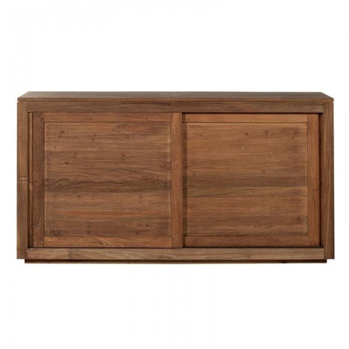 Ethnicraft Teak Pure Sideboard – 2 Sliding Doors - W150/D47/H80cm – Solid Teak-11140