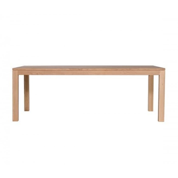 Ethnicraft Oak Straight Dining Table W250/D105/H76cm – Solid Oak