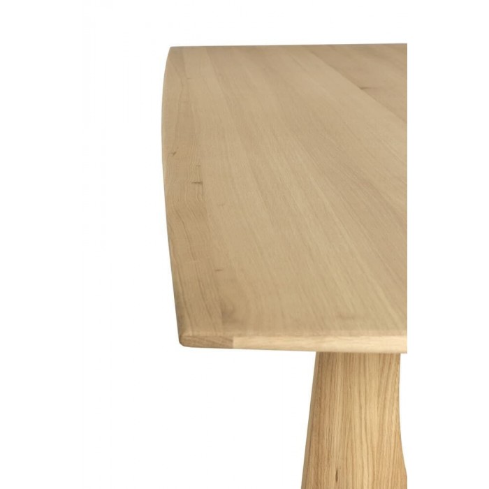 Ethnicraft Oak Geometric Dining Table W250/D100/H76cm – Solid Oak-55013