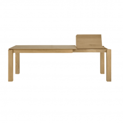 Ethnicraft Oak Slice Extendable Dining Table W160/D90/H76cm – Solid Oak