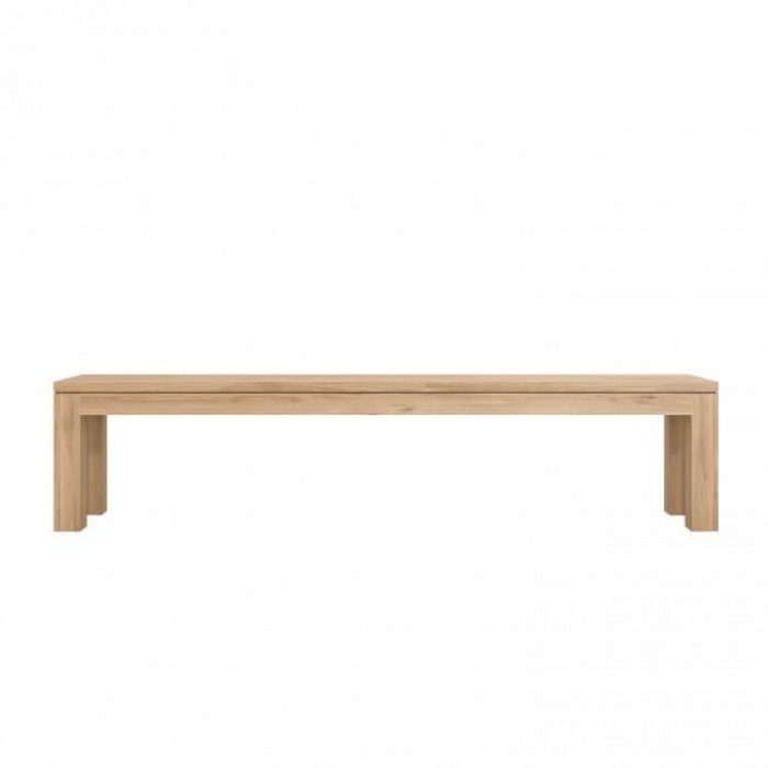 Ethnicraft Oak Straight Bench W140xD35xH45cm – Solid Oak-50385
