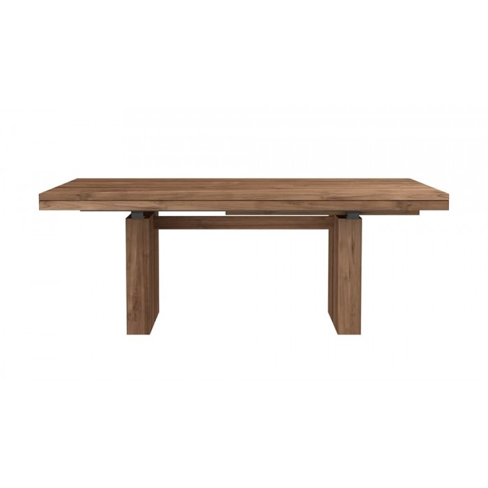 Ethnicraft Teak Double Extendable Dining Table W200-300/D100/H76cm – Teak Wood