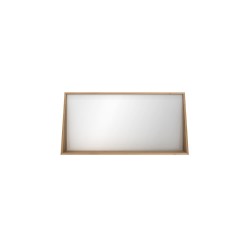 Ethnicraft Oak Qualitime Wall Mirror W140/D17/H70cm - Solid Oak