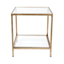 Cocktail Glass Square Side Table 