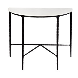Heston Marble Demilune Table 