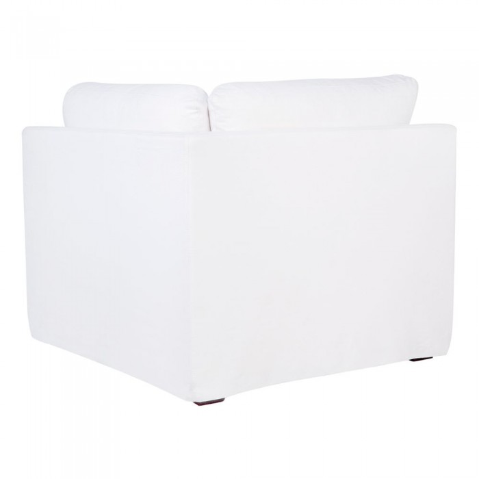 Birkshire Slip Cover Corner Seat Chair - White Linen-32614