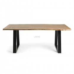 Industrial Natural Solid wattle timber Dining Table Ex Display 200cm