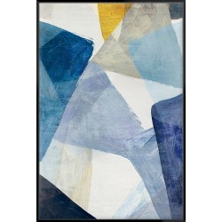 Blue Geometric I - Canvas