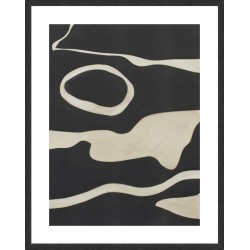 Tides In Sepia II 124x99cm / Black Timber With Woodgrain