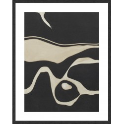 Tides In Sepia I 124x99cm / Black Timber With Woodgrain
