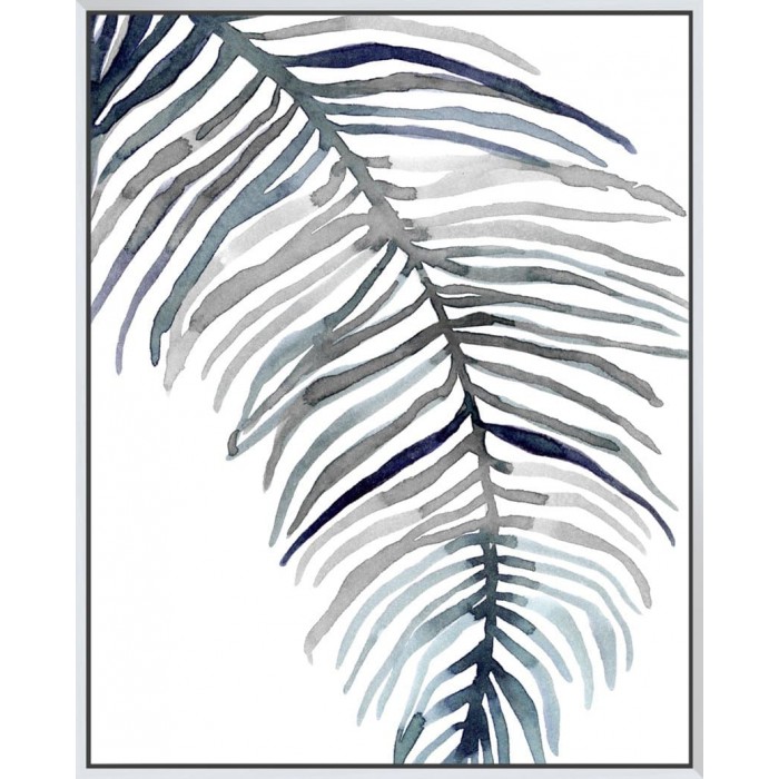 Blue Feathered Palm II - Canvas